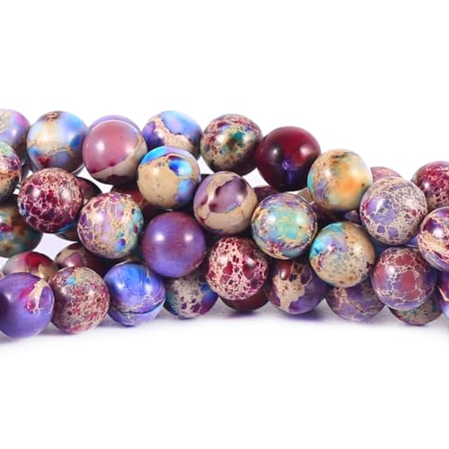 Bunte imperiale Jaspisperlen, Jaspis, runde Perlen für Schmuckherstellung, Armband, Halskette, 38,1 cm, 4 mm Bunte imperiale Jaspisperlen, Jaspis, runde Perlen für Schmuckherstellung, Armband, Halskette, 38,1 cm, 4 mm von DFJMASFKOL
