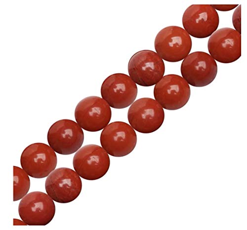 DFJMASFKOL-93-4 natürlicher roter Jaspis, Heilstein, 4 mm, kleine runde Perlen, Abstandshalter (88–93 Stück) für Schmuckherstellung, 1 Strang von DFJMASFKOL