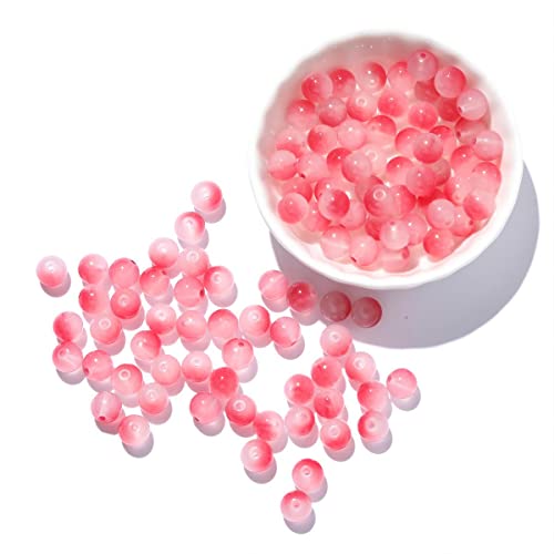 Jelly-Serie, runde Glasperlen, lose Abstandshalter für Schmuckherstellung, DIY, handgefertigte Armbänder, Zubehör, Edelstein für Damen, Erwachsene, Anfänger, Ohrringe, Halsketten, Dekoration, Rot, 100 Jelly-Serie, runde Glasperlen, lose Abstandshalter für Schmuckherstellung, DIY, handgefertigte Armbänder, Zubehör, Edelstein für Damen, Erwachsene, Anfänger, Ohrringe, Halsketten, Dekoration, Rot, 100 von DFJMASFKOL