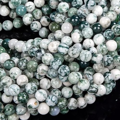 Moosachat-Perlen zur Schmuckherstellung, 8 mm, Baumachat, Edelsteine, lose Steinperlen, 108 Stück Moosachat-Perlen zur Schmuckherstellung, 8 mm, Baumachat, Edelsteine, lose Steinperlen, 108 Stück von DFJMASFKOL