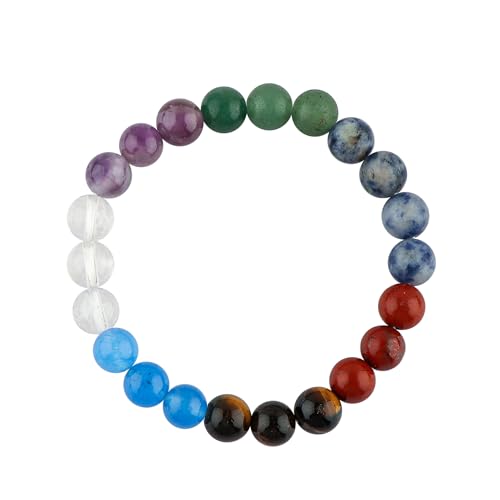 Natürliche Edelsteine, runde Perlen, Energiekraft, Kristall, Chakra, Reiki-Heilung, elastisches Stretch-Armband, 7,5 Zoll, Unisex, gutes Geschenk. Natürliche Edelsteine, runde Perlen, Energiekraft, Kristall, Chakra, Reiki-Heilung, elastisches Stretch-Armband, 7,5 Zoll, Unisex, gutes Geschenk. von DFJMASFKOL