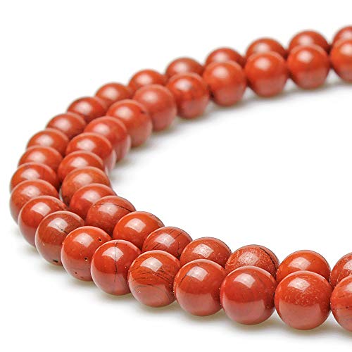 Natürliche Perlen, rote Jade, runde lose Perlen für Schmuckherstellung, DIY, Armband, Halskette (6 mm) von DFJMASFKOL