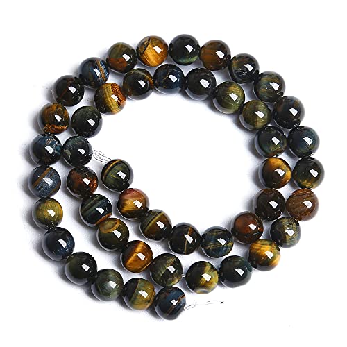 Natürliche Tigeraugen-Perlen, 12 mm, gelb-blauer Stein, lose Perlen für Schmuckherstellung, DIY, Armband, Halskette, 32 Stück Natürliche Tigeraugen-Perlen, 12 mm, gelb-blauer Stein, lose Perlen für Schmuckherstellung, DIY, Armband, Halskette, 32 Stück von DFJMASFKOL