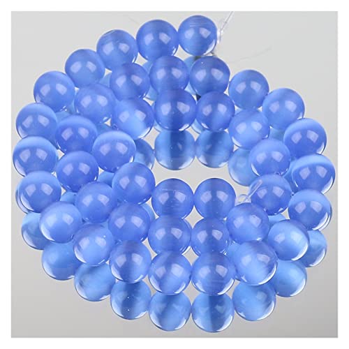 Natürlicher Kristall, grob, 16 Farben, Natursteinglas, 4/6/8/10/12 mm, lose Abstandshalter, Mondsteinperlen für Schmuckherstellung, DIY, Armband, Heimdekoration (Farbe: kleines Blau, Größe: ca. 4 mm Natürlicher Kristall, grob, 16 Farben, Natursteinglas, 4/6/8/10/12 mm, lose Abstandshalter, Mondsteinperlen für Schmuckherstellung, DIY, Armband, Heimdekoration (Farbe: kleines Blau, Größe: ca. 4 mm von DFJMASFKOL