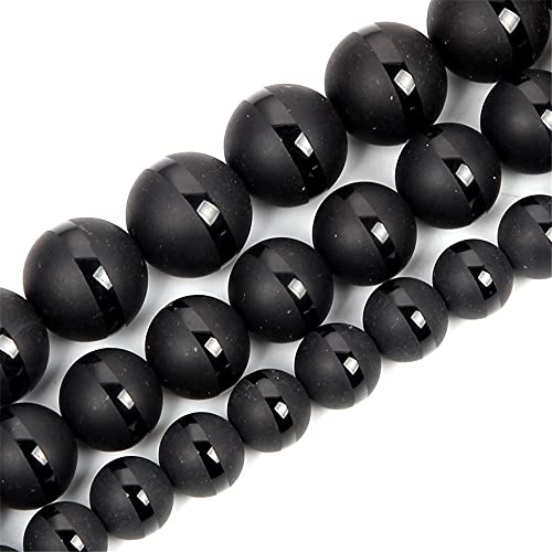 Naturstein-Ader-Achate, rund, lose Perlen, Schmuckherstellung für Armbänder und Halsketten, Turmaline, DFJMASFKOL-H7498, 12 mm, ca. 30 Stück von DFJMASFKOL