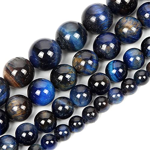 Naturstein-Ader-Achate, runde lose Perlen, Schmuckherstellung für Armbänder und Halsketten, Turmaline, DFJMASFKOL-H8193, 10 mm, ca. 38 Stück von DFJMASFKOL