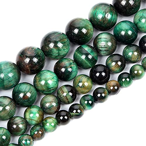 Naturstein-Ader-Achate, runde lose Perlen, Schmuckherstellung für Armbänder und Halsketten, Turmaline, DFJMASFKOL-H8197, 6 mm, ca. 63 Stück von DFJMASFKOL
