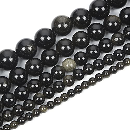 Naturstein-Ader-Achate, runde lose Perlen, Schmuckherstellung für Armbänder und Halsketten, Turmaline, DFJMASFKOL-H8206, 10 mm, ca. 38 Stück von DFJMASFKOL