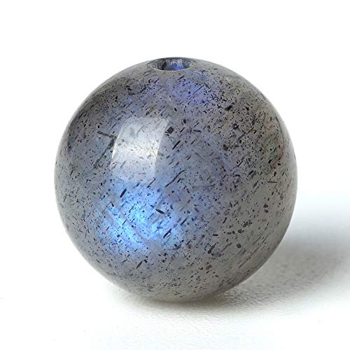 Naturstein-Perlen, rund, lose Energieheilperlen, Lochgröße 1 mm, für Armbänder, Halsketten, Ohrringe, Schmuckherstellung, 6 mm, Grau, 100 Stück von DFJMASFKOL