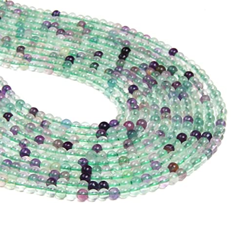 Natursteinperlen, 4 mm, Fluorit, klein, rund, glatt, Energieheilperlen, DIY für Schmuckherstellung, 38,1 cm Natursteinperlen, 4 mm, Fluorit, klein, rund, glatt, Energieheilperlen, DIY für Schmuckherstellung, 38,1 cm von DFJMASFKOL