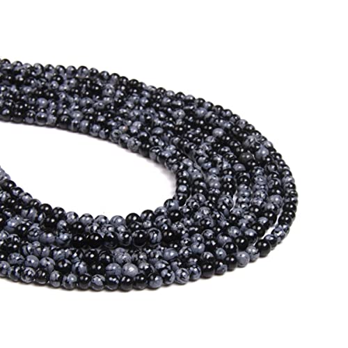 Natursteinperlen, 4 mm, Schneeflocke, klein, rund, glatt, Energieheilperlen, DIY für Schmuckherstellung, 38,1 cm Natursteinperlen, 4 mm, Schneeflocke, klein, rund, glatt, Energieheilperlen, DIY für Schmuckherstellung, 38,1 cm von DFJMASFKOL
