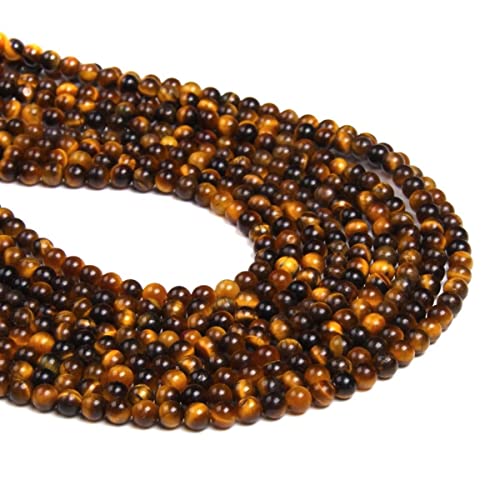 Natursteinperlen, 4 mm, Tigerauge, klein, rund, glatt, Energieheilperlen, DIY für Schmuckherstellung, 38,1 cm Natursteinperlen, 4 mm, Tigerauge, klein, rund, glatt, Energieheilperlen, DIY für Schmuckherstellung, 38,1 cm von DFJMASFKOL