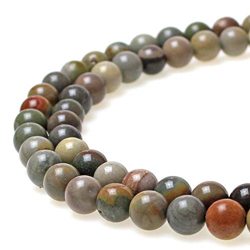 Natursteinperlen, gemischte Farben, Ozean-Jade, runde lose Perlen für Schmuckherstellung, DIY, Armband, Halskette (12 mm) von DFJMASFKOL