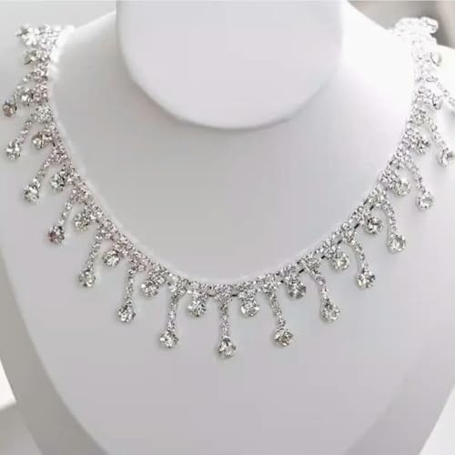 1/5 Yards Strassbesatz AB Strasskette Kristallapplikationsstreifen Schnur zum Basteln von Kleidung Bling Nähverzierungen für DIY-Kleid 1/5 Yards Strassbesatz AB Strasskette Kristallapplikationsstreifen Schnur zum Basteln von Kleidung Bling Nähverzierungen für DIY-Kleid von DFLINGA