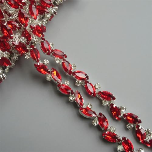 2 Yards 0,59" Breite Strass Kristall Kette Bling Diamante Spitze Diamant Trim Band Halskette Applikation Edelstein funkeln Hochzeitskleid 2 Yards 0,59" Breite Strass Kristall Kette Bling Diamante Spitze Diamant Trim Band Halskette Applikation Edelstein funkeln Hochzeitskleid von DFLINGA