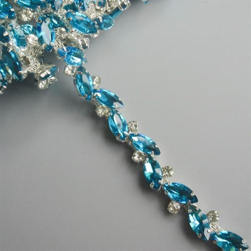 2 Yards 0,59" Breite Strass Kristall Kette Bling Diamante Spitze Diamant Trim Band Halskette Applikation Edelstein funkeln Hochzeitskleid 2 Yards 0,59" Breite Strass Kristall Kette Bling Diamante Spitze Diamant Trim Band Halskette Applikation Edelstein funkeln Hochzeitskleid von DFLINGA