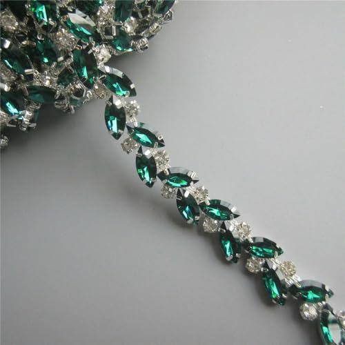 2 Yards 0,59" Breite Strass Kristall Kette Bling Diamante Spitze Diamant Trim Band Halskette Applikation Edelstein funkeln Hochzeitskleid 2 Yards 0,59" Breite Strass Kristall Kette Bling Diamante Spitze Diamant Trim Band Halskette Applikation Edelstein funkeln Hochzeitskleid von DFLINGA