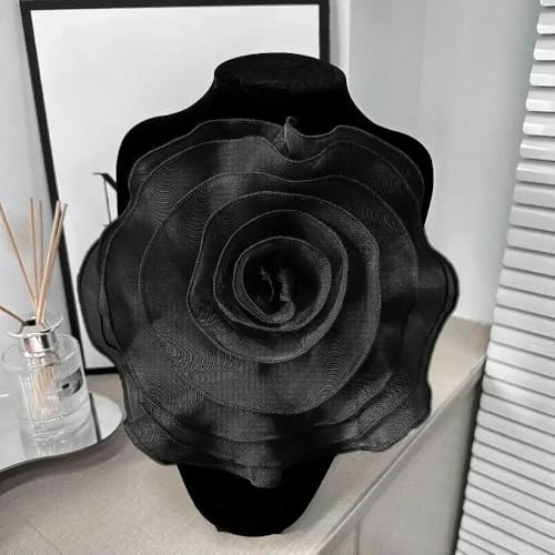 2 stücke Handgemachte Rose Blume Patch Kleidung Kleid Hals Dekoration Künstliche Blume Corsage 3D Organza DIY Nähen Applique Brust von DFLINGA