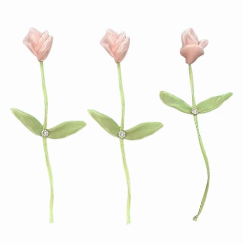 3 STÜCKE DIY 3D Tüll Blumenapplikationen Satin Stoff Handgemachte Kleidung Patches Strass Kleidung Applikation Schneiderei von DFLINGA