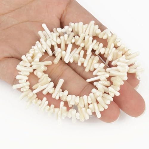 30 Zoll natürliche Korallenperlen, bunte unregelmäßige Stabform, Abstandshalter, lose Steinperlen für die Herstellung von DIY-Halsketten, Armbändern, Ohrringen und Schmuck 30 Zoll natürliche Korallenperlen, bunte unregelmäßige Stabform, Abstandshalter, lose Steinperlen für die Herstellung von DIY-Halsketten, Armbändern, Ohrringen und Schmuck von DFLINGA
