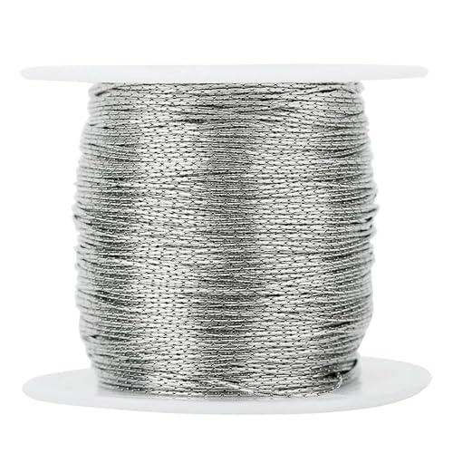 DFLINGA 20 Meter 0,5 mm 1 mm Edelstahl dünne goldene Kabelgliederkette Schlangenkette für DIY Halskette Ohrringe Schmuckherstellung Zubehör Großpackung von DFLINGA