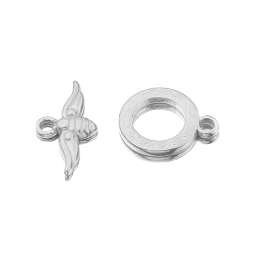 DFLINGA 4 Sets Goldfarbene Knebelverschluss-Verbindungsstücke aus Edelstahl für Befestigungselemente, Armbänder, Halsketten, klobige Verschlüsse, DIY-Schmuckherstellungsset DFLINGA 4 Sets Goldfarbene Knebelverschluss-Verbindungsstücke aus Edelstahl für Befestigungselemente, Armbänder, Halsketten, klobige Verschlüsse, DIY-Schmuckherstellungsset von DFLINGA