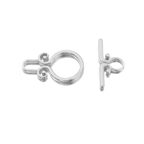 DFLINGA 4 Sets Goldfarbene Knebelverschluss-Verbindungsstücke aus Edelstahl für Befestigungselemente, Armbänder, Halsketten, klobige Verschlüsse, DIY-Schmuckherstellungsset DFLINGA 4 Sets Goldfarbene Knebelverschluss-Verbindungsstücke aus Edelstahl für Befestigungselemente, Armbänder, Halsketten, klobige Verschlüsse, DIY-Schmuckherstellungsset von DFLINGA