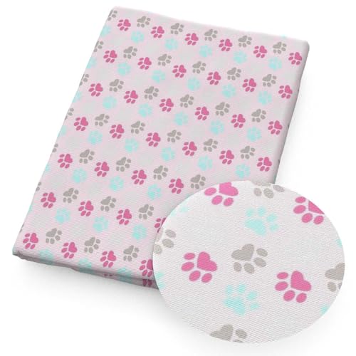 DFLINGA 50 * 140 cm Hund Fußabdruck Gedruckt Polyester/Reine Baumwolle Stoff Material Patchwork Nähen Quilten Stoff Quilt Handarbeiten DFLINGA 50 * 140 cm Hund Fußabdruck Gedruckt Polyester/Reine Baumwolle Stoff Material Patchwork Nähen Quilten Stoff Quilt Handarbeiten von DFLINGA