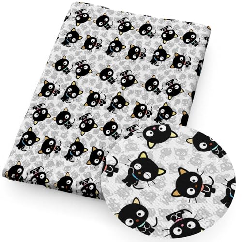 DFLINGA 50 * 145 cm Horror Augapfel Halloween Crazy Cat Polyester-Baumwollgewebe für Gewebe Nähen Quiltstoffe Handarbeitsmaterial DFLINGA 50 * 145 cm Horror Augapfel Halloween Crazy Cat Polyester-Baumwollgewebe für Gewebe Nähen Quiltstoffe Handarbeitsmaterial von DFLINGA