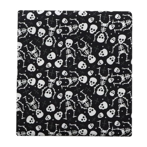 DFLINGA 50 * 145 cm Schwarz Halloween Schädel Polyester Baumwolle Stoff Tissue Nähen Quilten Stoffe Hand DIY Vorhang Tuch DFLINGA 50 * 145 cm Schwarz Halloween Schädel Polyester Baumwolle Stoff Tissue Nähen Quilten Stoffe Hand DIY Vorhang Tuch von DFLINGA