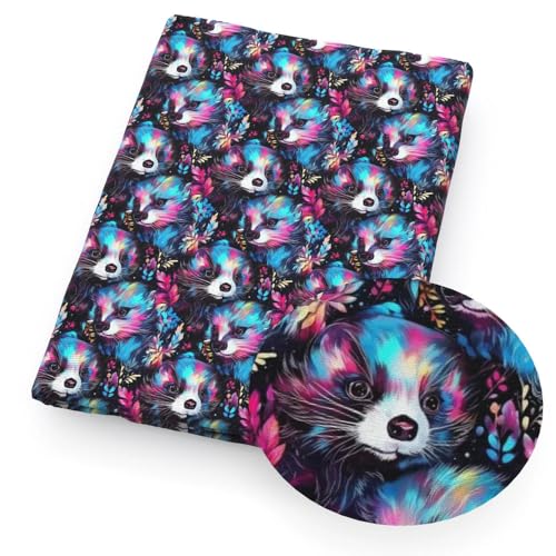 DFLINGA Regenbogen Tier Blumen Polyester Baumwolle Material Patchwork Nähen Stoffe Quilten Handarbeiten DIY Tuch von DFLINGA