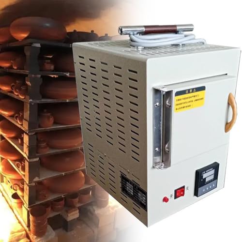 DFYOZX Keramikfaser-Muffelofen, Kleiner elektrischer Laborofen (Bereich: 100-1000 °C, Genauigkeit: 1 °C), multifunktionale Keramikfaser, für Zahnheilguss, Keramikarbeiten, Schmuckbehandlung von DFYOZX