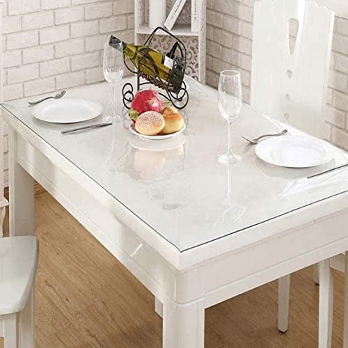 Transparente transparente Tischdecke, Kunststoff-PVC-Tischschutz für Küche, Esstisch, wasserdichte Schreibtischunterlagen, rechteckige Tischdecke (30 x 40 cm) von DG Catiee