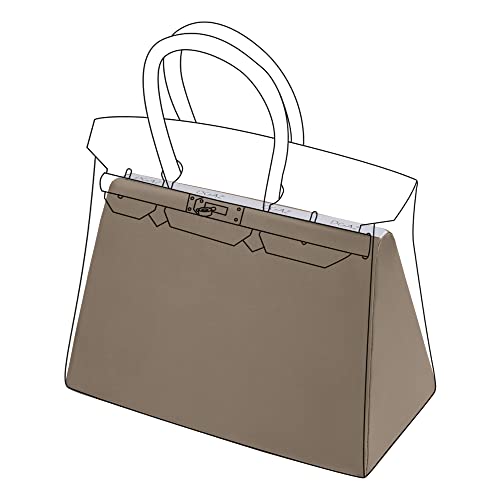 DGAZ Taschenformer Einsatz, Tasche Shaper Einsatz für Birkin 25/30/35/40, Satin Tascheneinsatz für Damen Handtasche (Etoupe Grey, Birkin 30) von DGAZ