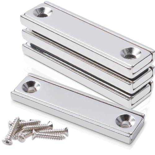 Magnete Stark Groß, 50 x 13.5 x 5mm Neodym Magnete Extra Stark, Rechteckmagnete Magnete Mit Loch, Groß Industriemagnete Magnete Zum Schrauben, Super Starke Magnet, für Küchen Magnettafel【4Stück】 Magnete Stark Groß, 50 x 13.5 x 5mm Neodym Magnete Extra Stark, Rechteckmagnete Magnete Mit Loch, Groß Industriemagnete Magnete Zum Schrauben, Super Starke Magnet, für Küchen Magnettafel【4Stück】 von DGDUBRB