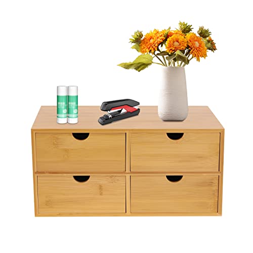 DGJMuu Schreibtisch Organizer aus Holz mit Schublade 4 Schubladen für Büroutensilien, Bambusböden, Schubladenboxen für Schreibtisch, Büro, Home-Office DGJMuu Schreibtisch Organizer aus Holz mit Schublade 4 Schubladen für Büroutensilien, Bambusböden, Schubladenboxen für Schreibtisch, Büro, Home-Office von DGJMuu