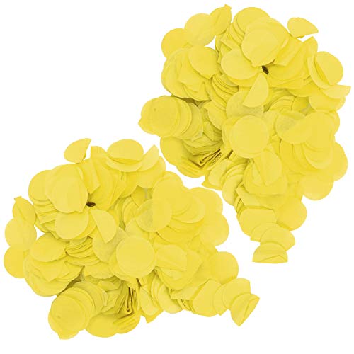 2Bag Round Paper Confetti 2.5cm Birthday Festival Wedding Decoration Supplies for Party Table Decorations (Gelbe Farbe) von DGLDCSHUAI
