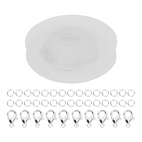 DIY Halskette Kette Kreuz Halskette 2xm Eisenkette mit Hummerverschluss für Schmuckherstellung Handwerk (Silber) von DGLDCSHUAI