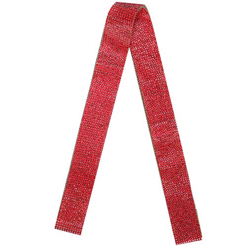 Diamond Ribbon Strash Decorative Aufkleber Streifen Kunsthandwerk DIY Dekor heiße Schmelzkleber für Hochzeitsfeierdekoration (Rot) von DGLDCSHUAI