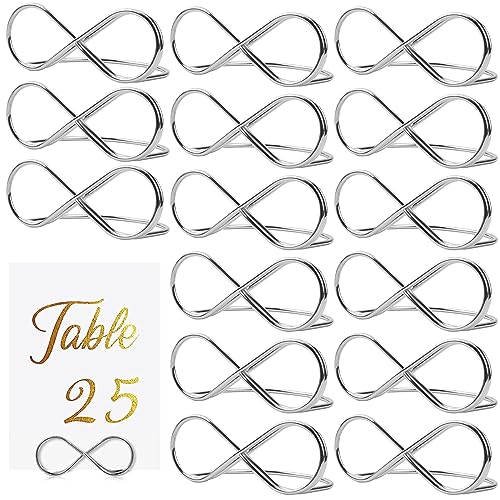 15 St Kartenhalter Tisch Metal Kartenständer,Silber Tischnummern ,Menükartenhalter Hochzeit,Fotohalter Tischkartenhalter,Kartenständer Platzkartenhalter Tischnummernhalter für Hochzeit ,Party ,Büro von DGN