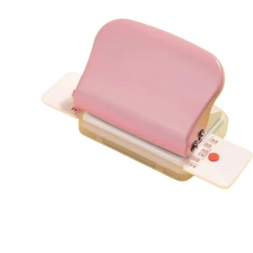 Bindegeräte 6-Loch-Papierpunch Handheld Metal Hole Puncher Kapazität 6 mm für A4 A5 B5 für Notebook-Sammelalbum Tagebuch Bindung Bindegerät(Pink) von DGOINGPI