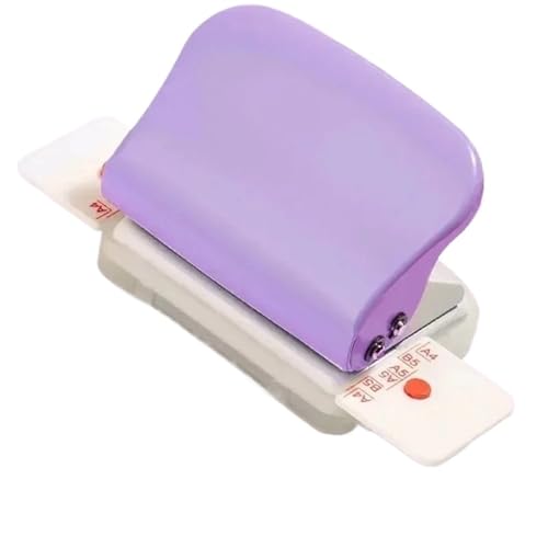Bindegeräte 6-Loch-Papierpunch Handheld Metal Hole Puncher Kapazität 6 mm für A4 A5 B5 für Notebook-Sammelalbum Tagebuch Bindung Bindegerät(Purple) von DGOINGPI