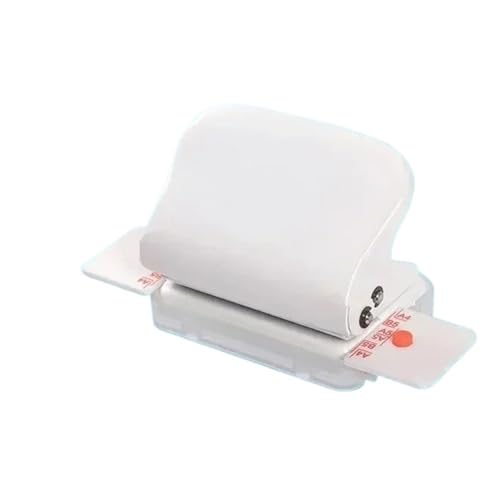 Bindegeräte 6-Loch-Papierpunch Handheld Metal Hole Puncher Kapazität 6 mm für A4 A5 B5 für Notebook-Sammelalbum Tagebuch Bindung Bindegerät(White) von DGOINGPI