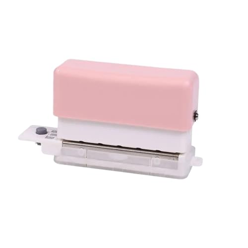 Bindegeräte 6 Löcher Loch Puncher A4 A5 B5 Lose Blattpapierloch Loch Standard Loch Loch DIY Office Bindungswerkzeug Büro Bindegerät(Pink) von DGOINGPI