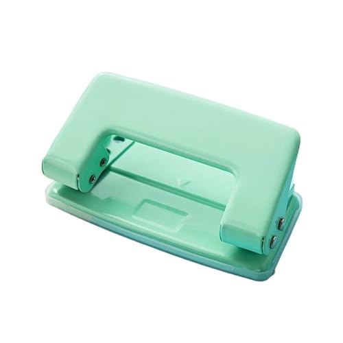 Bindegeräte Mini 2-Loch-Stanzmaschine DIY Loch Stanzerkennungsbuch Page Stitcher Büro Stationerie Macaron Farbe Bindegerät(Green) von DGOINGPI