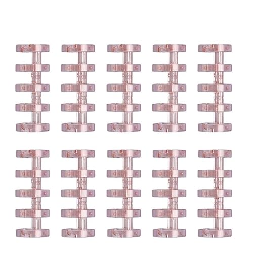 Bindegeräte Mini 5 Löcher Puncher A5 B5 A4 Lose Leaf Notebook Paper Puncher Tool Lose-Blatt-Bindungsring Bindegerät(TM Pink 10pcs ring) von DGOINGPI