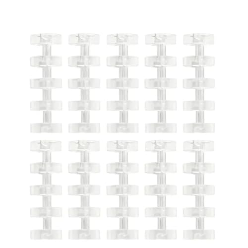 Bindegeräte Mini 5 Löcher Puncher A5 B5 A4 Lose Leaf Notebook Paper Puncher Tool Lose-Blatt-Bindungsring Bindegerät(TM White 10pcs ring) von DGOINGPI