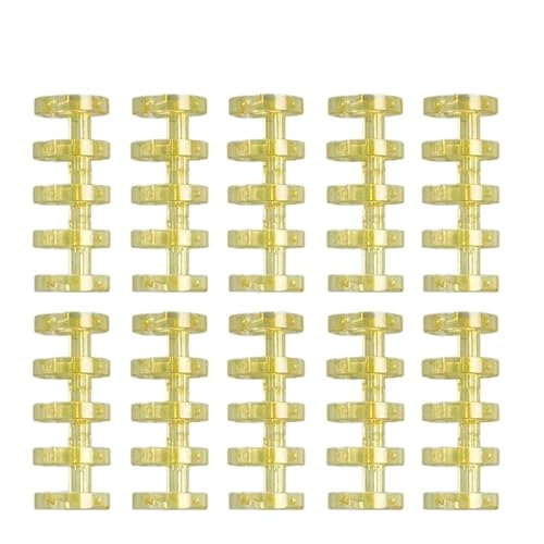 Bindegeräte Mini 5 Löcher Puncher A5 B5 A4 Lose Leaf Notebook Paper Puncher Tool Lose-Blatt-Bindungsring Bindegerät(TM Yellow 10pcs ring) von DGOINGPI