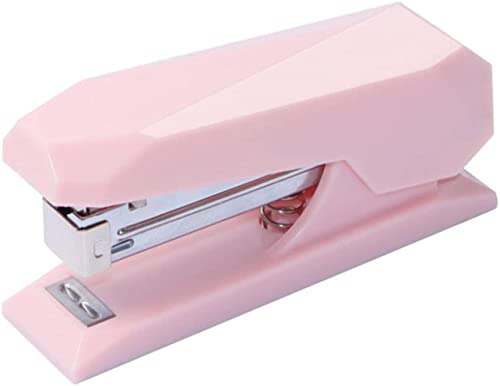 Büroheftgerät Tischhefter Heavy Duty Hefter Desktop Hefter nicht Schlupf Base Hefter Schulbüro Schreibwaren(Pink) von DGSYUAN