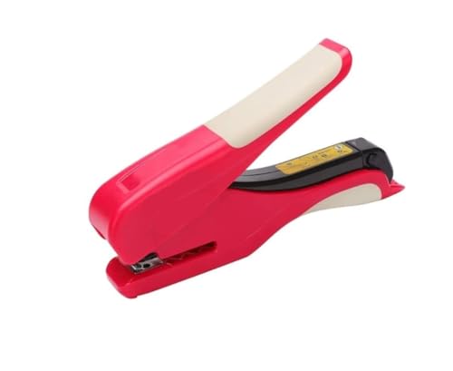 DGSYUAN Büroheftgerät Tischhefter Hochleistungs-Klammerhefter for Das Büro, Arbeitssparende Dekoration for Studentenbüros, Kreatives Briefpapier(Rood) von DGSYUAN